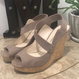 Taupe Wedge Shoes